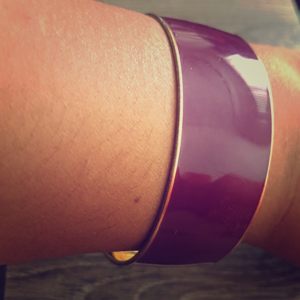 J.Crew Purple and Gold Chunky Bangle